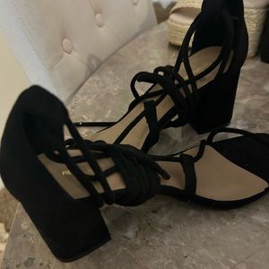 lace up mini heel